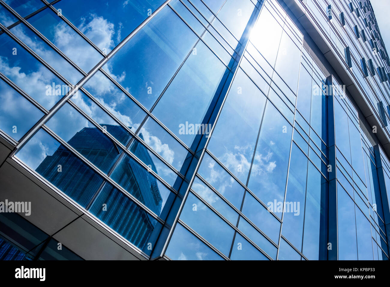 low angle view of skyscrapers in city of China Stock Photo - Alamy