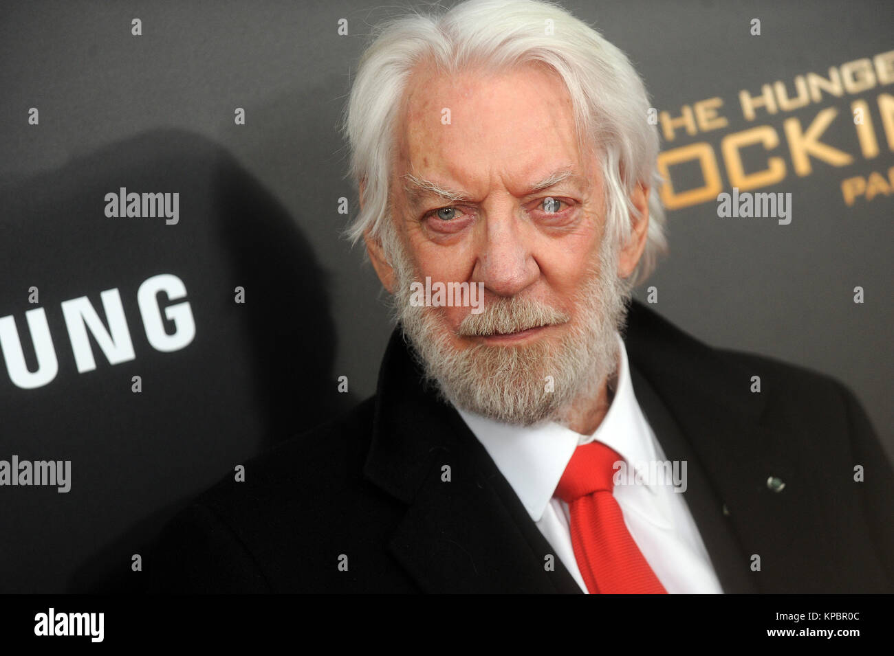 NEW YORK, NY NOVEMBER 18 Donald Sutherland attends the 'The Hunger