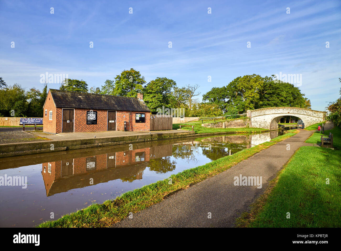 Sanitary station at Nantwich on the Shropshire Union Canal Stock Photo