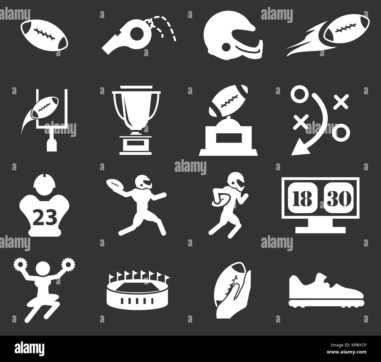 American Football Icons Stock Photo Alamy
