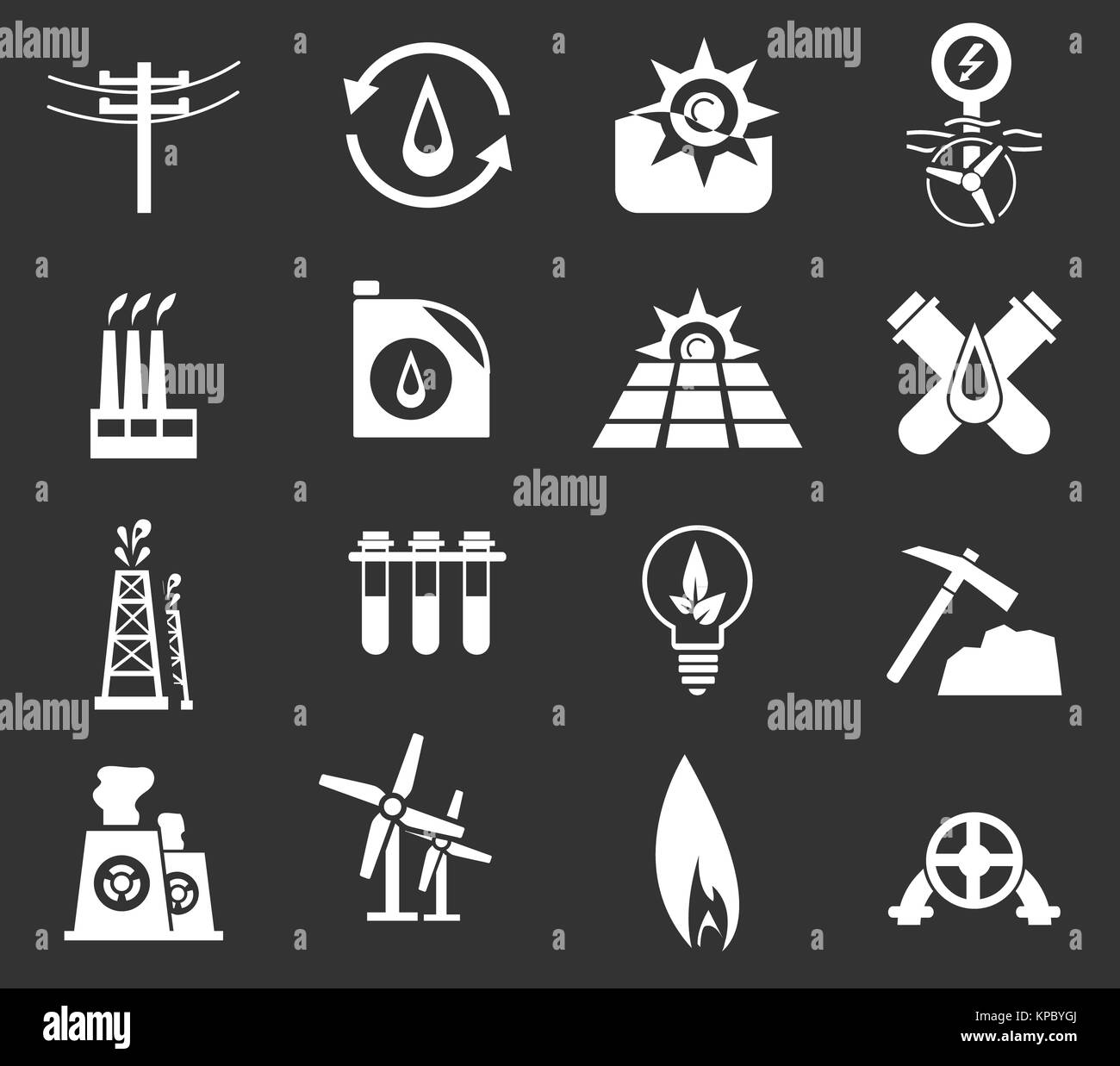 Industrial icons set Stock Photo