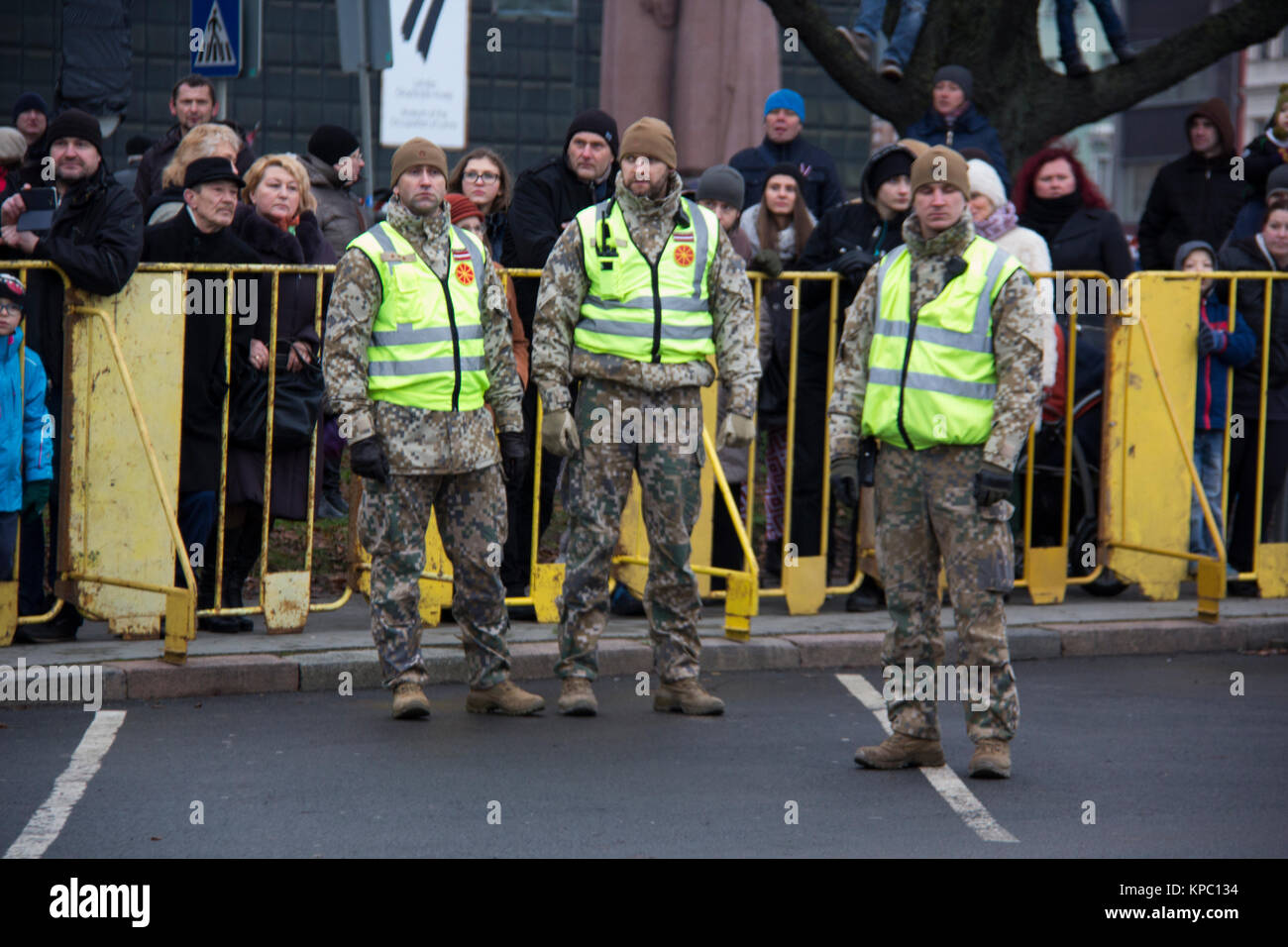 November 18, 2017. military police NATO soldiers at military parade in ...