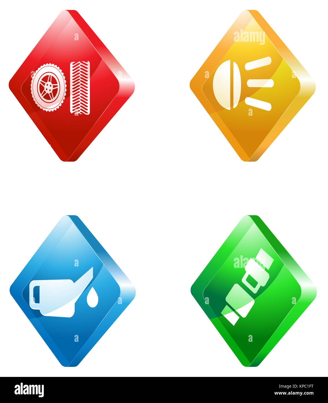 car service glass transparent color icon set Stock Photo - Alamy