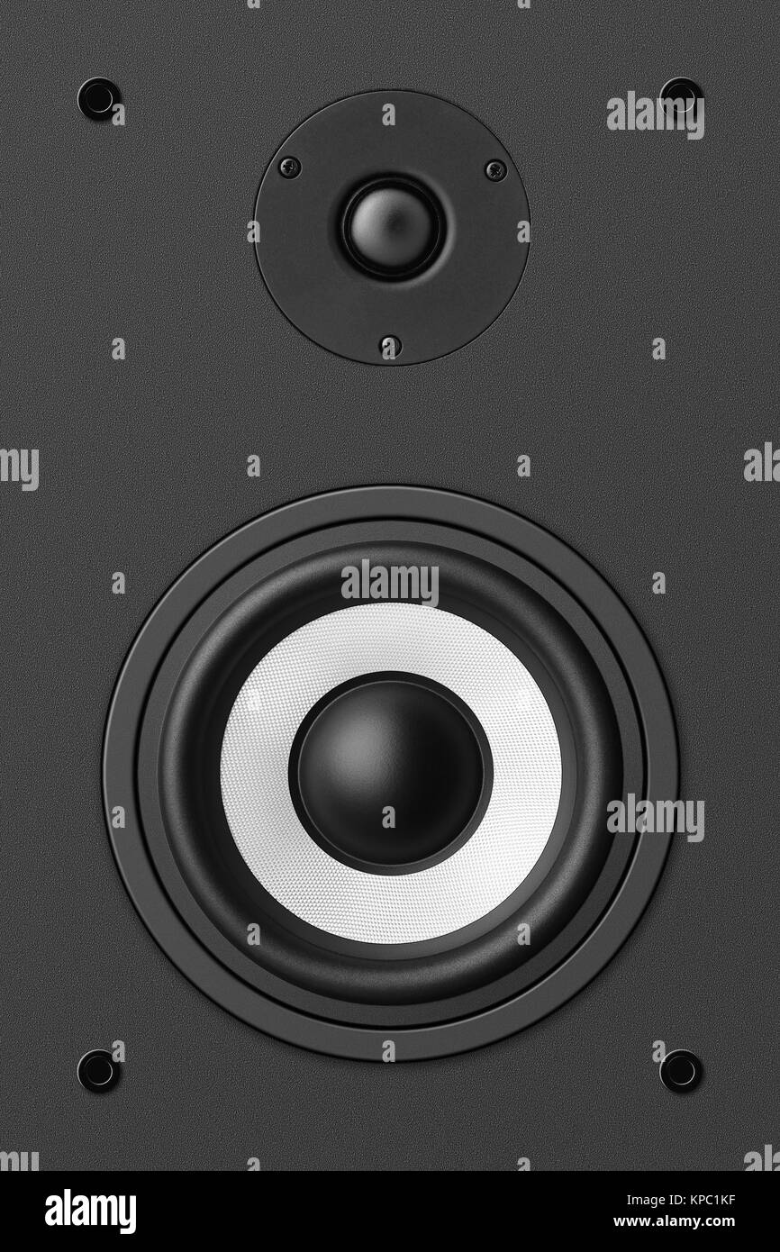 Stereo music audio equipment bass sound speaker Stock Photo Alamy