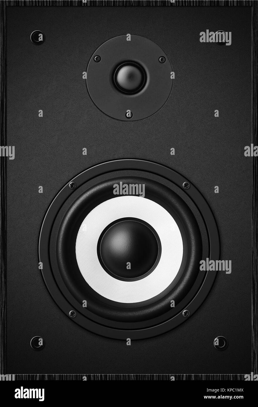 Stereo music audio equipment bass sound speaker Stock Photo - Alamy