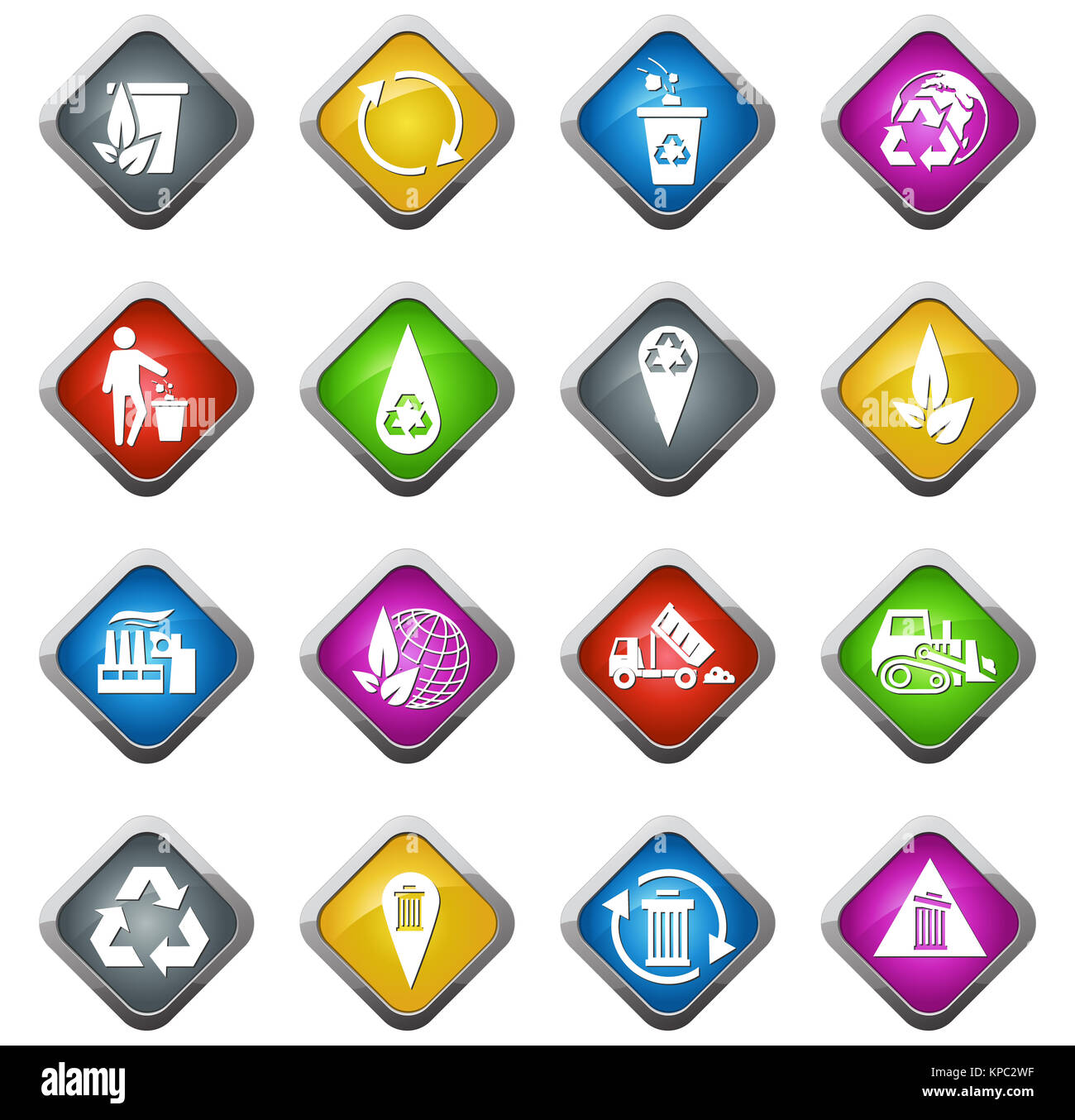 Garbage Icons set Stock Photo - Alamy
