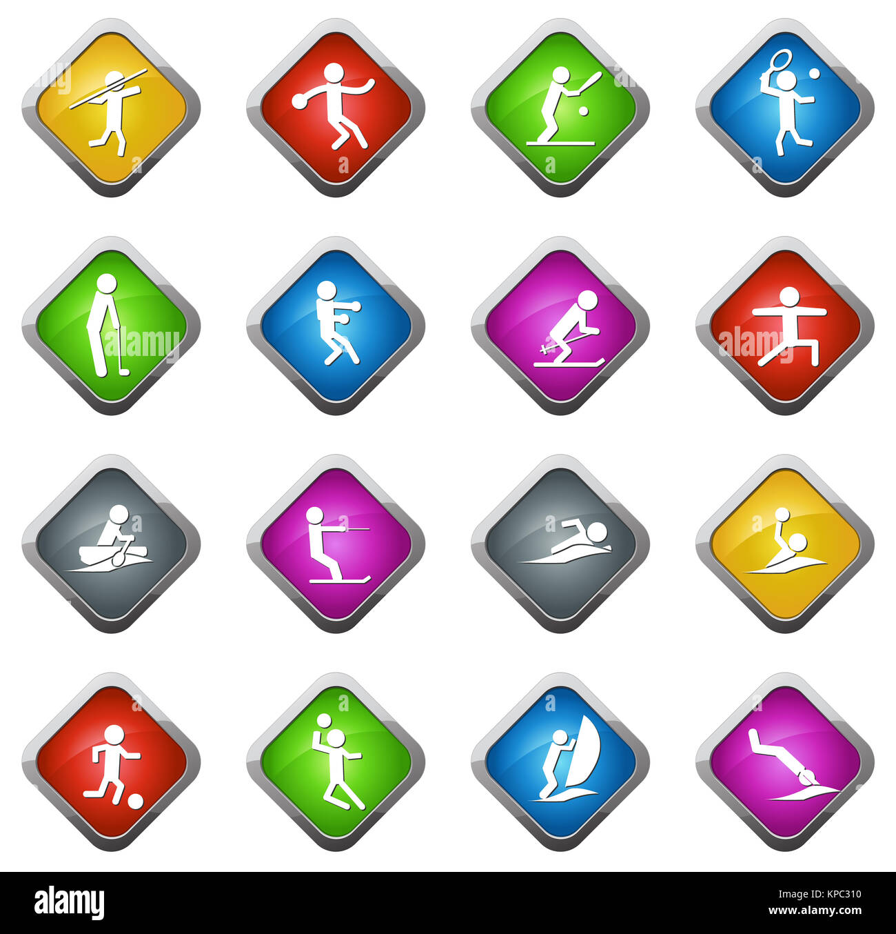 Sports icons set Stock Photo Alamy