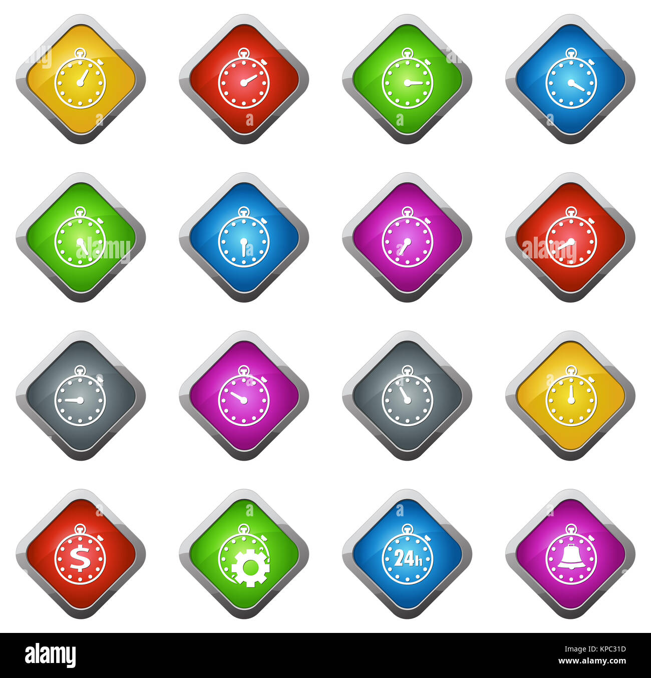 Timer icon set Stock Photo - Alamy