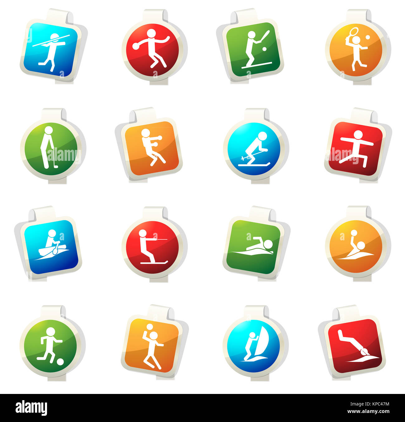 Sports icons set Stock Photo Alamy