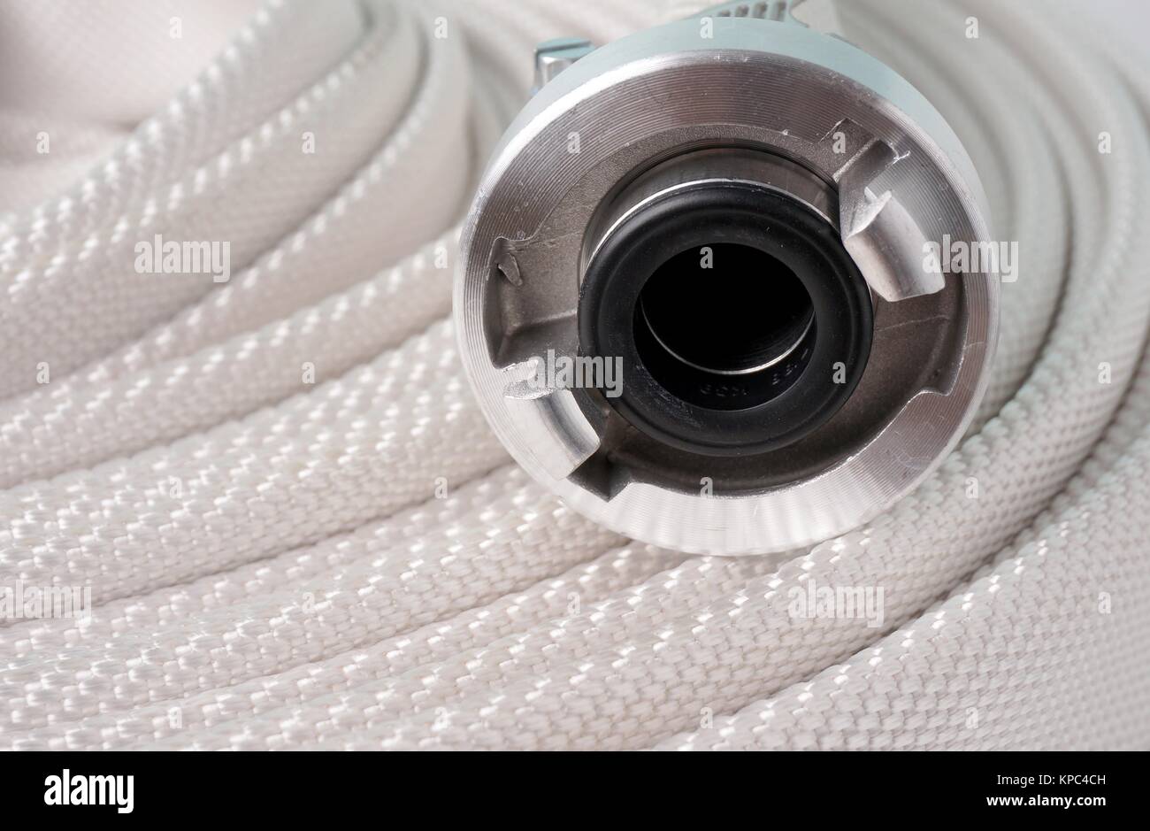 Water hose Fire Hose with couplings Stock Photo Alamy