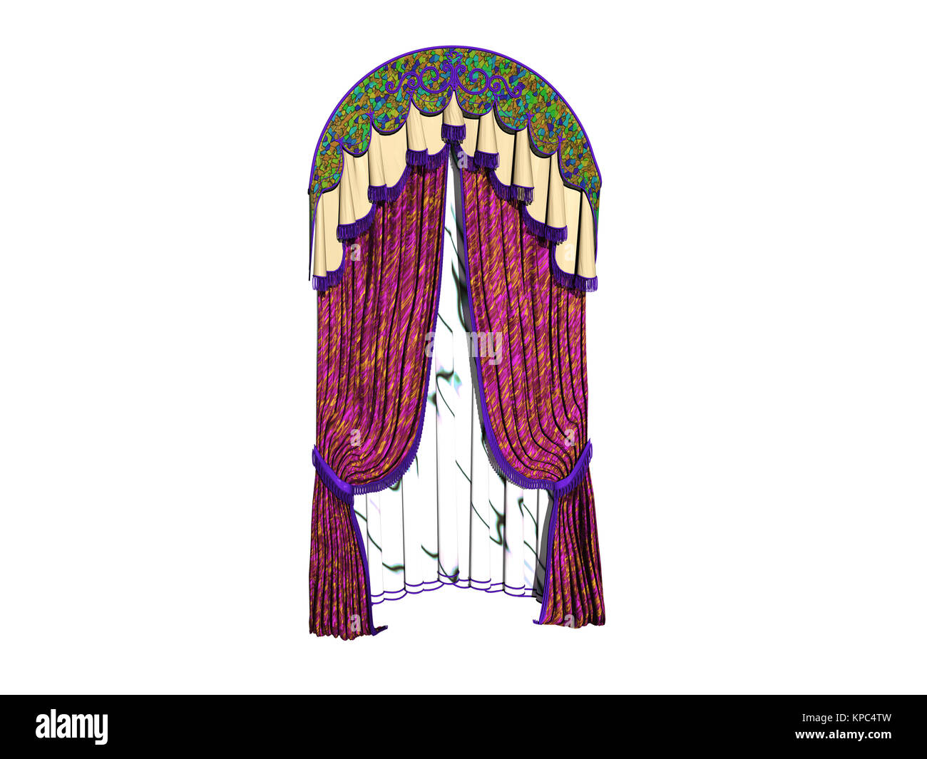 optional curtain with curtain Stock Photo