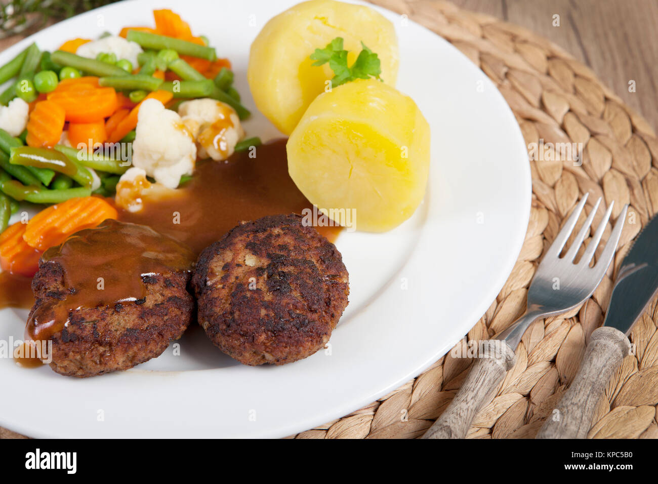 cutlets vegetables Stock Photo