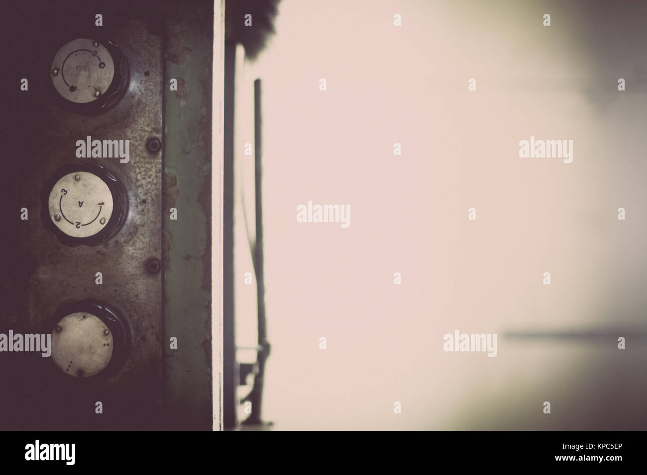 Buttons on a control panel Stock Photo - Alamy
