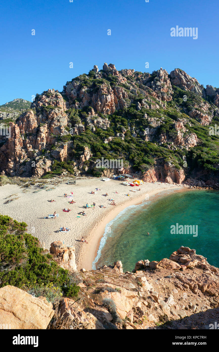 The beach Li Cossi at Costa Paradiso, one of the most beautifully   beach on Sardinia, Italy, Mediterranean  sea, Europe Stock Photo