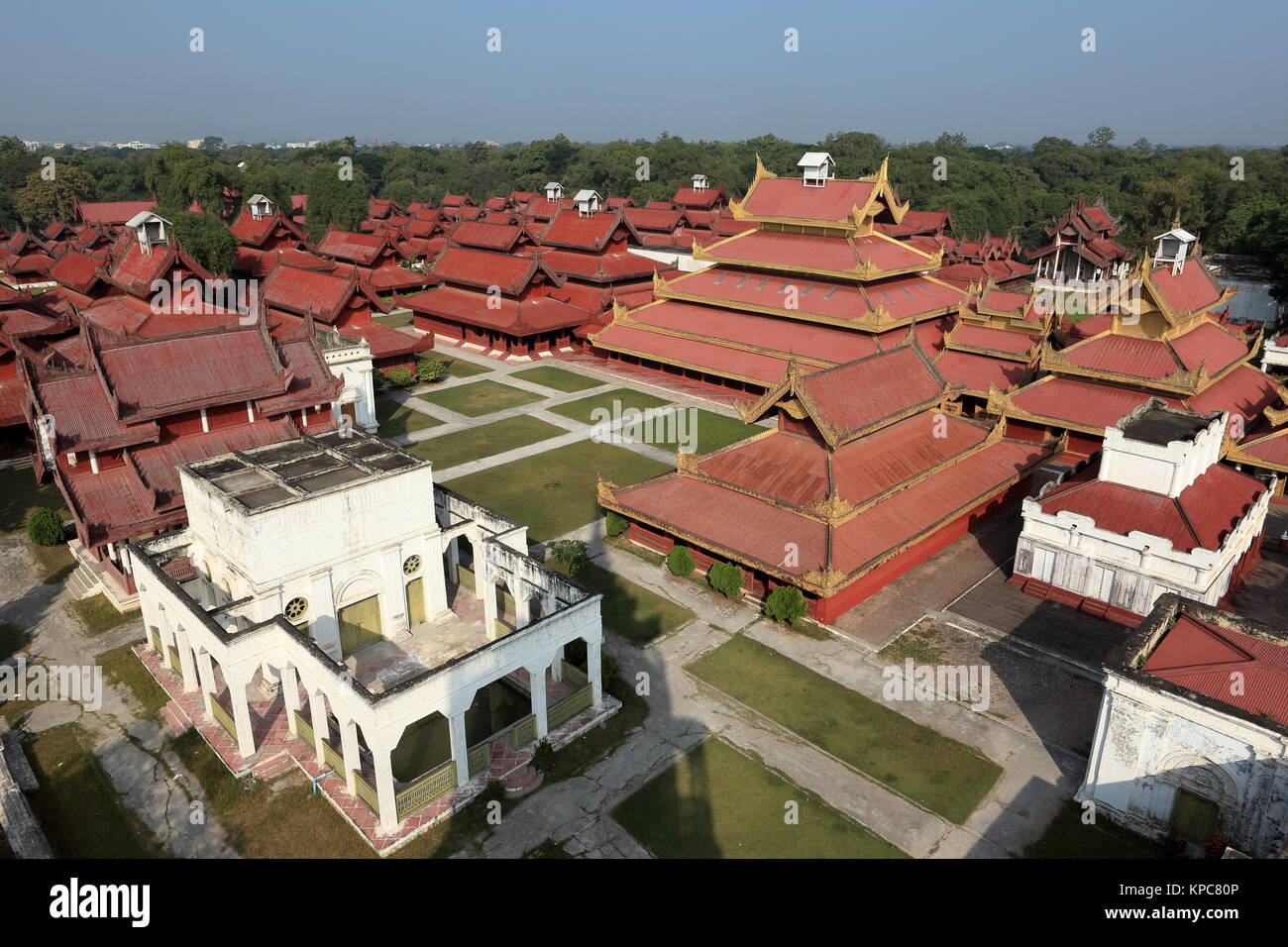 the royal palace of mandalay in myanmar Stock Photo