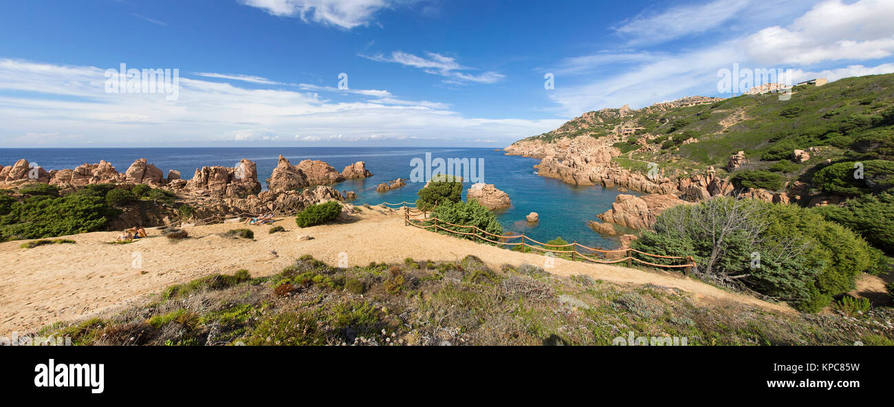 Porphyry rocks, coast landscape at Costa Paradiso, Sardinia, Italy, Mediterranean  sea, Europe Stock Photo