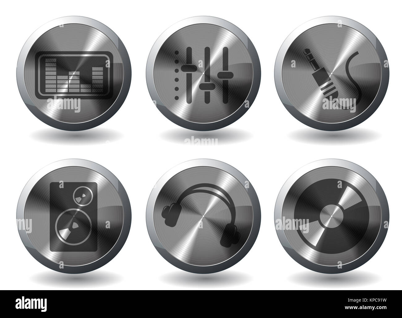 Audio and music simple vector icons Stock Photo - Alamy
