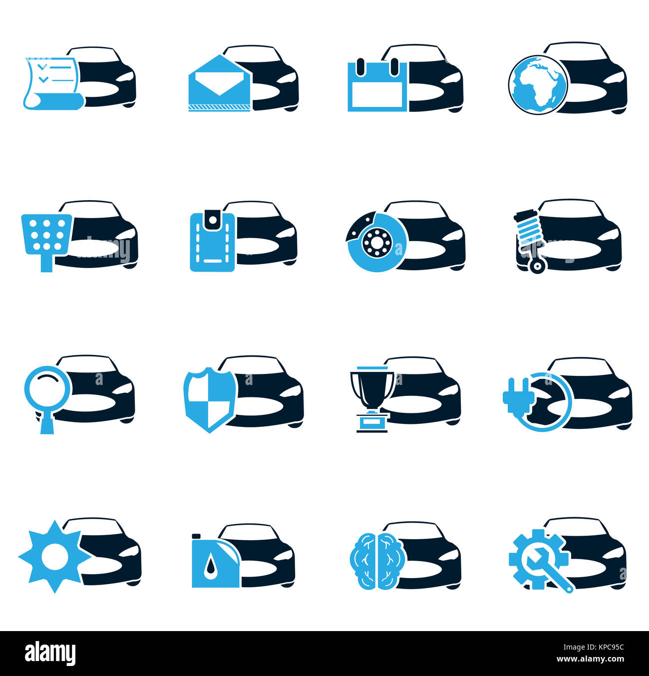 Car service icons set Stock Photo Alamy