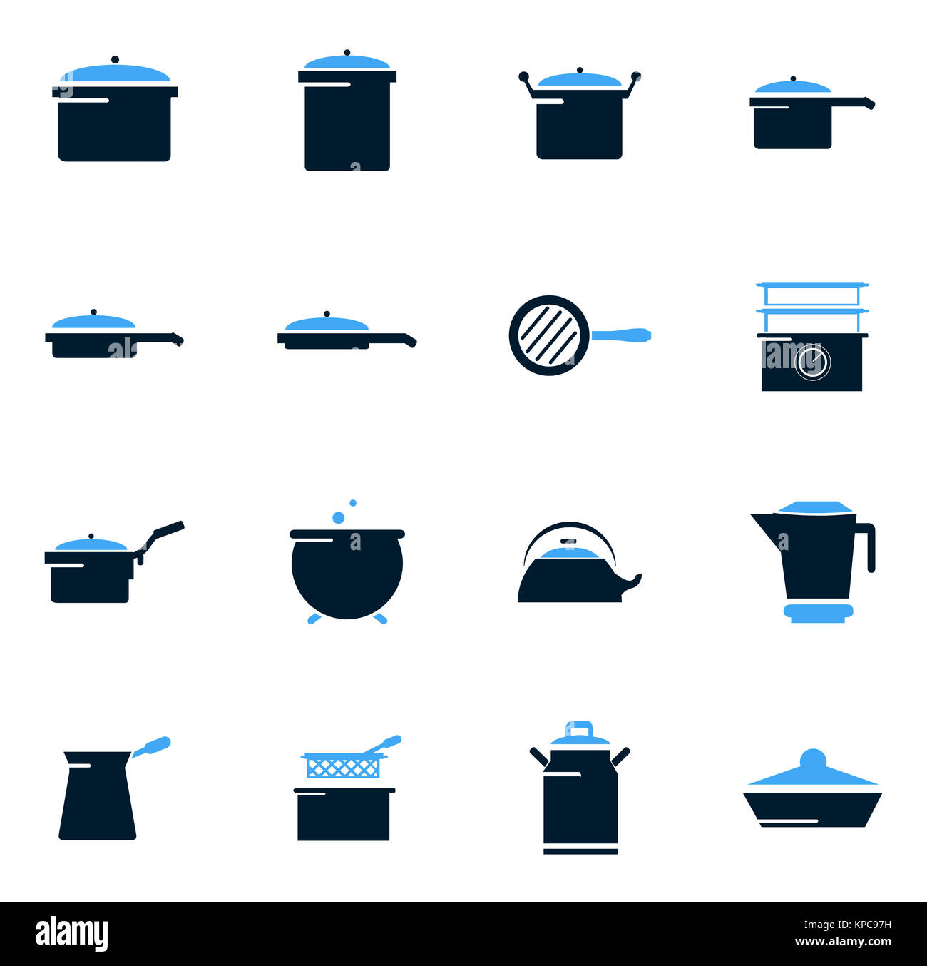 Dishes icons set Stock Photo - Alamy