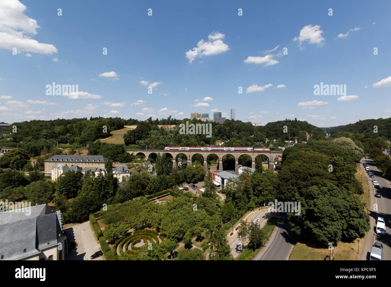 Old bridge in the city of Luxembourg Stock Photo