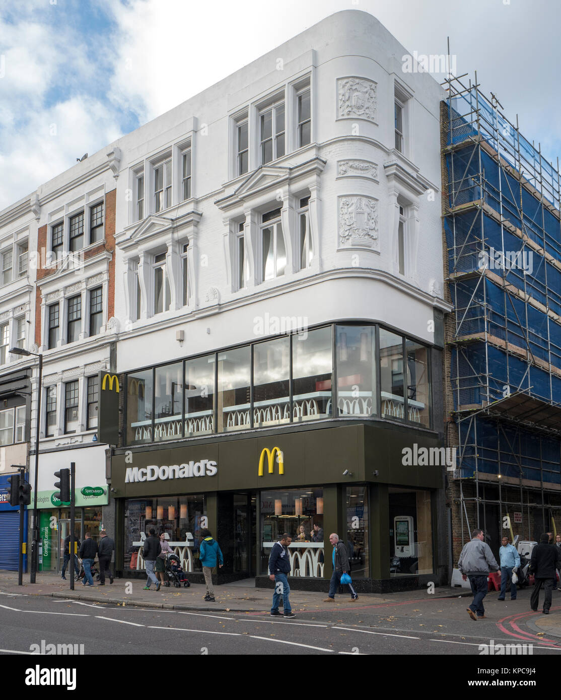 One of the first MacDonald restaurants opened in London in 1976 on Seven Sisters Road, in Holloway north London Stock Photo