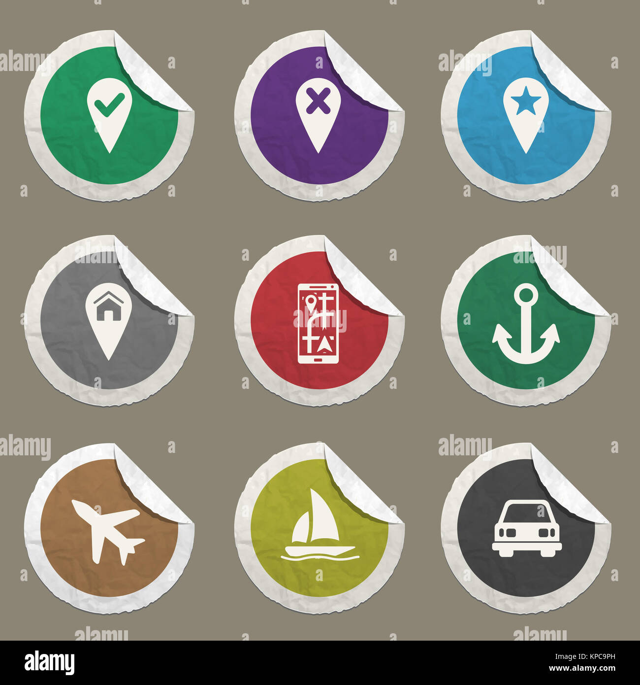 Navigation simply icons Stock Photo - Alamy