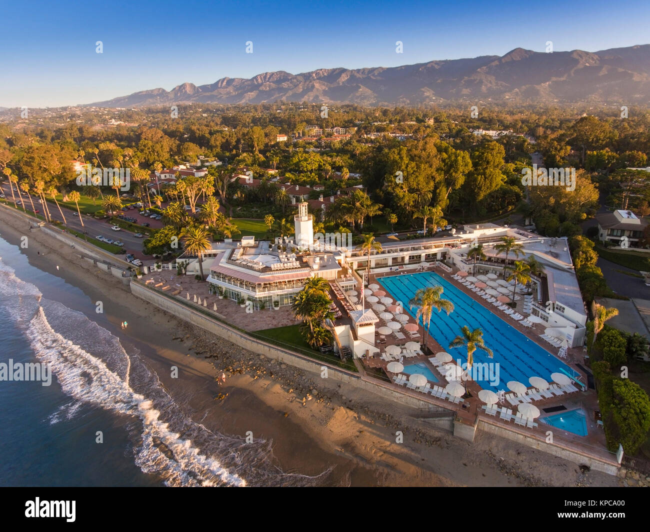 aerial view of the Coral Casino and the Biltmore Hotel, Montecito