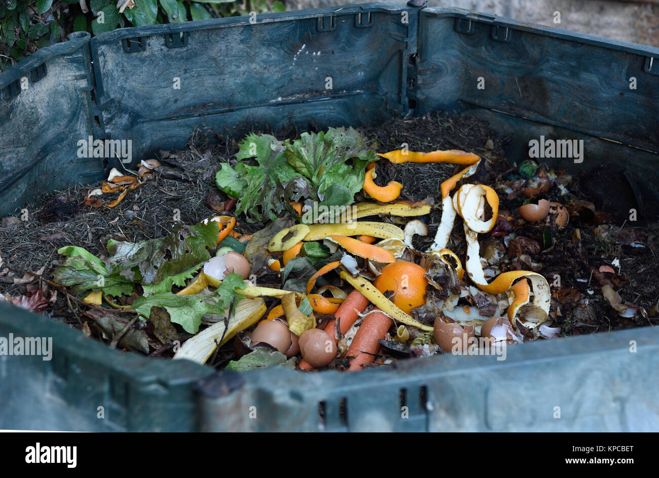 inside of a composting container Stock Photo Alamy