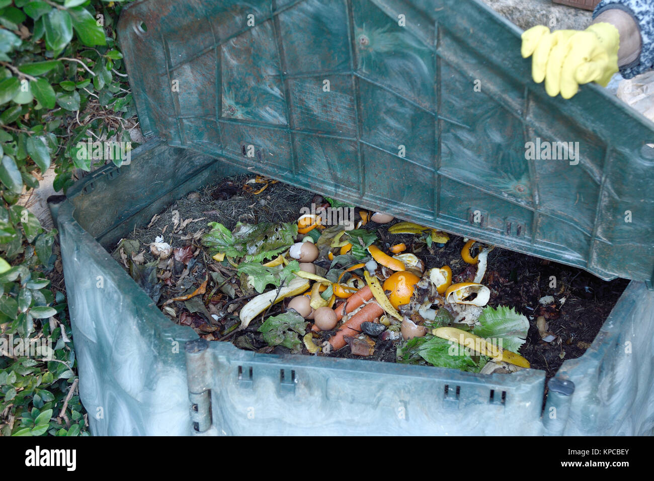 inside of a composting container Stock Photo Alamy