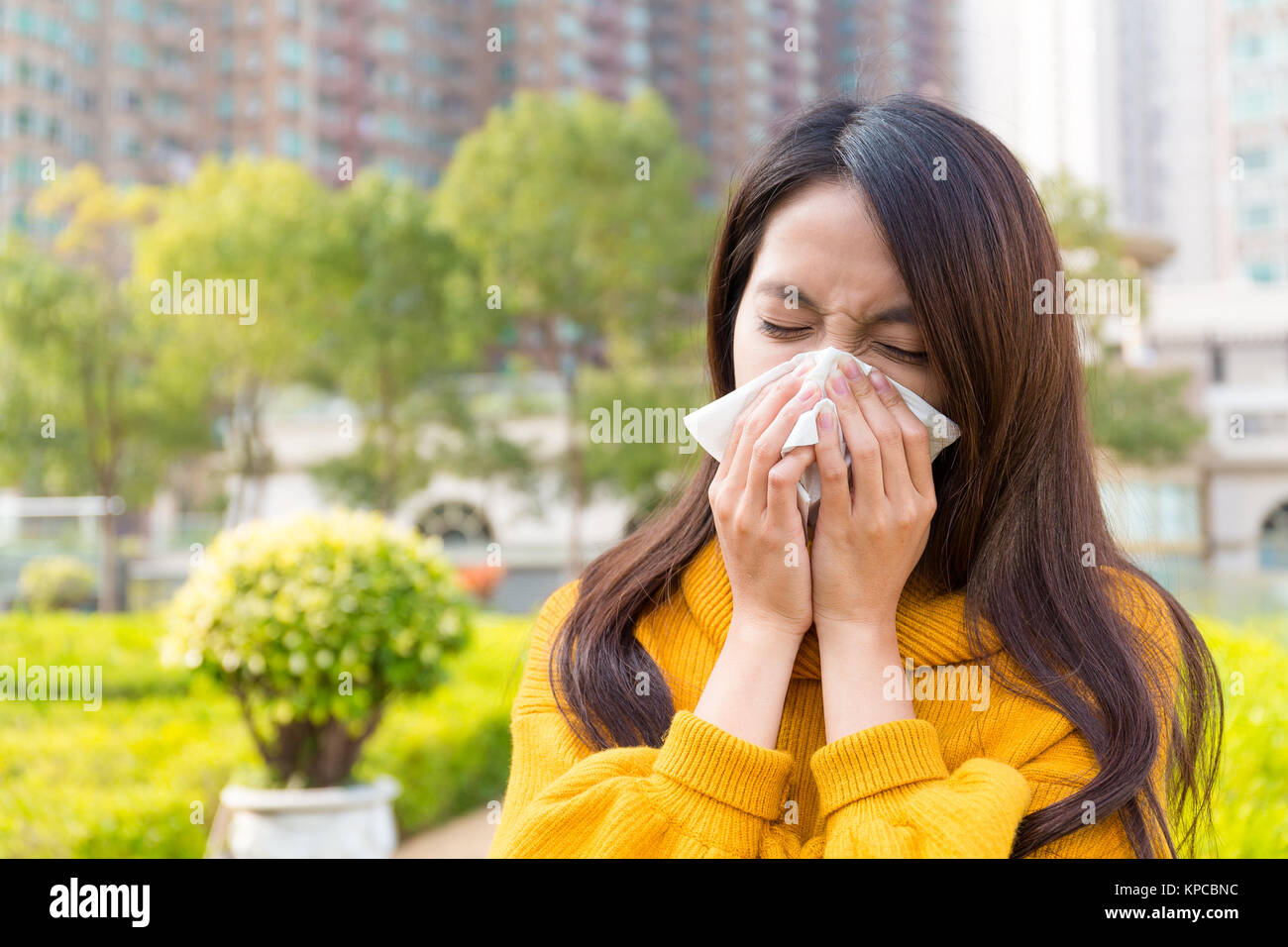 Young woman feeling unwell Stock Photo - Alamy