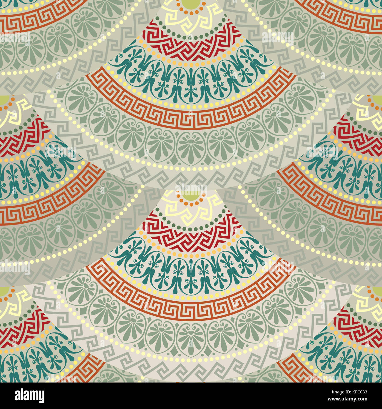 vector seamless Greek round ornament, Meander Stock Photo - Alamy