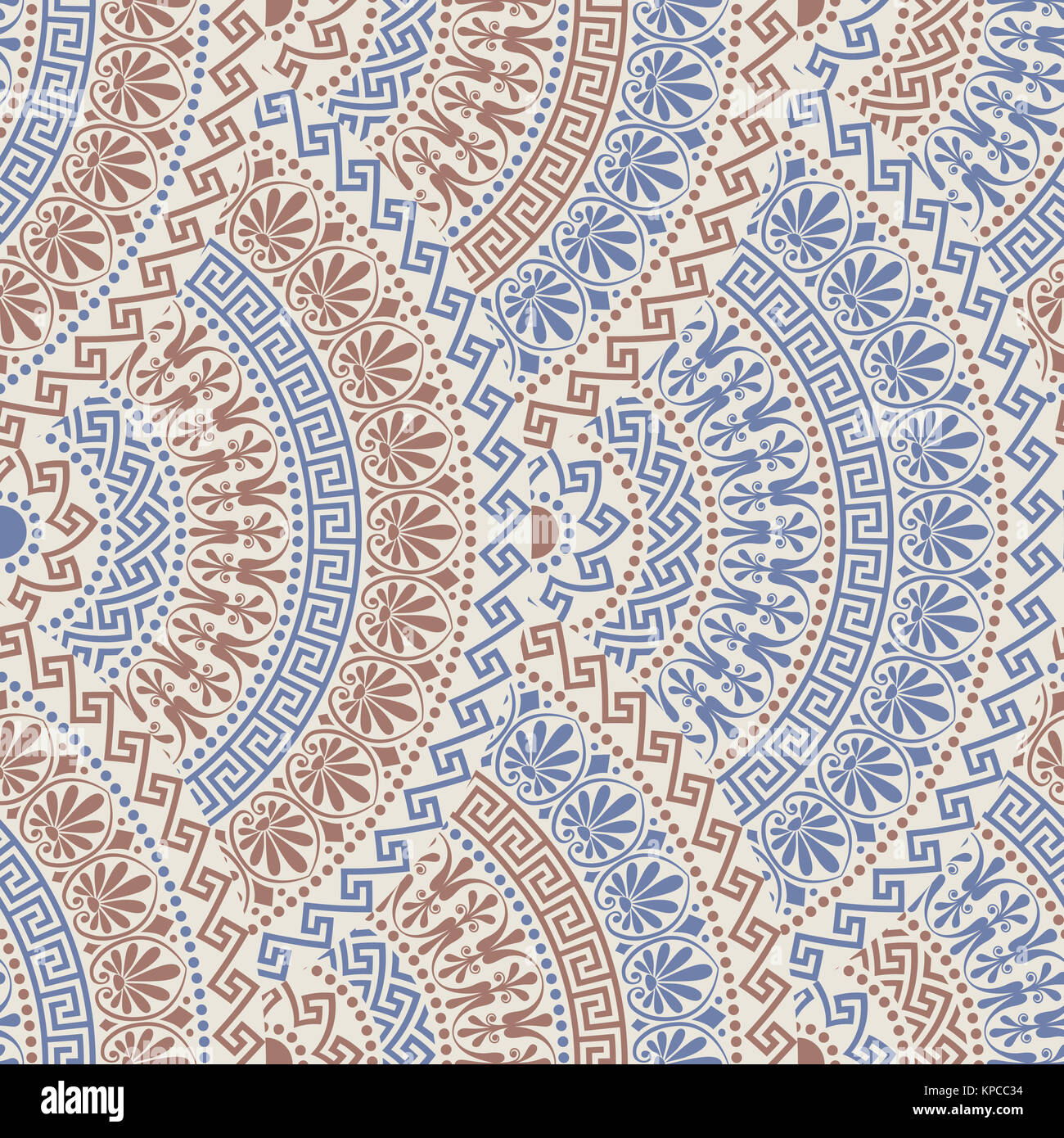 vector seamless Greek round ornament, Meander Stock Photo - Alamy