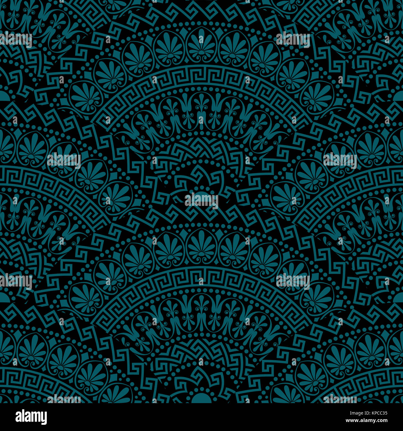 vector seamless Greek round ornament, Meander Stock Photo - Alamy