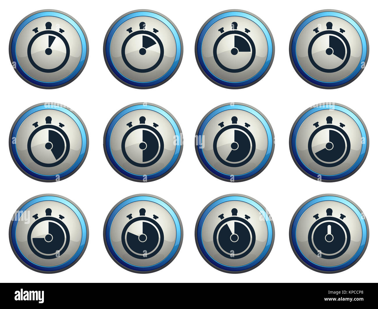 Timer Icon Set Stock Photo - Alamy