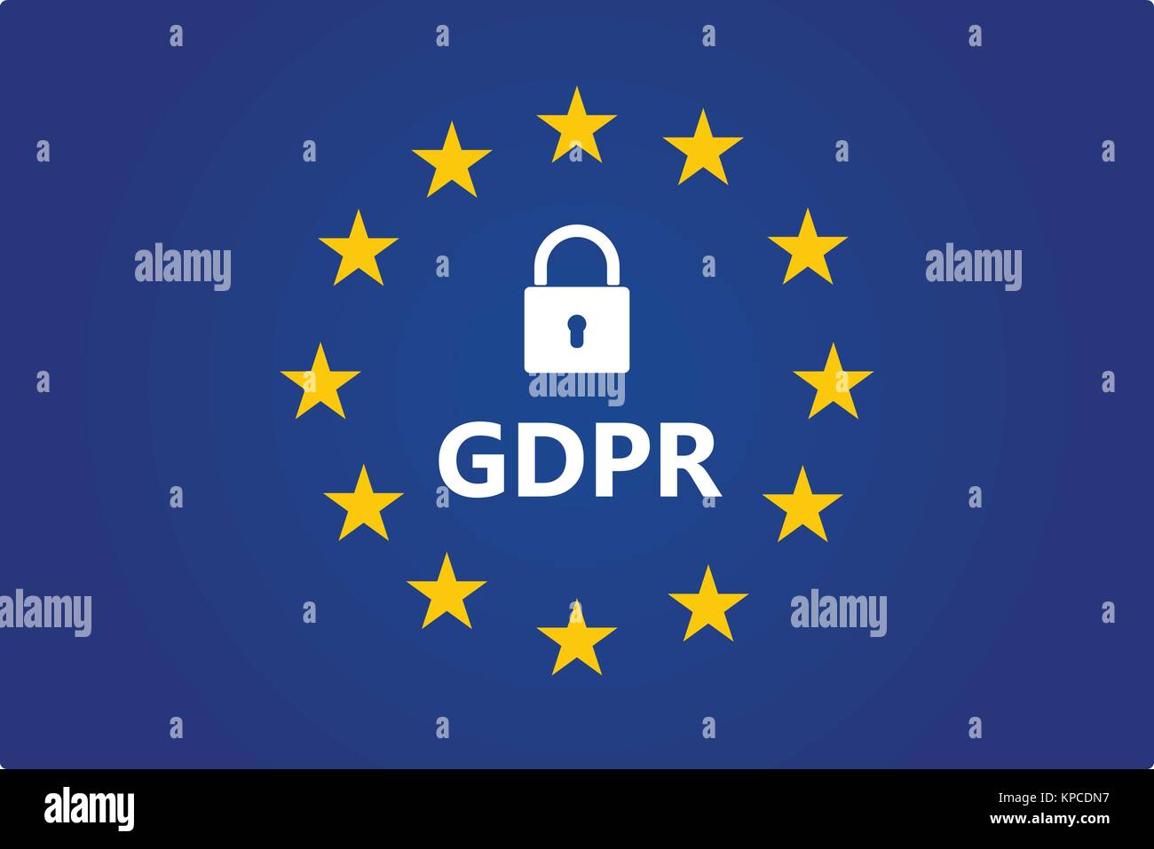 GDPR - European General Data Protection Regulation. Stock Vector