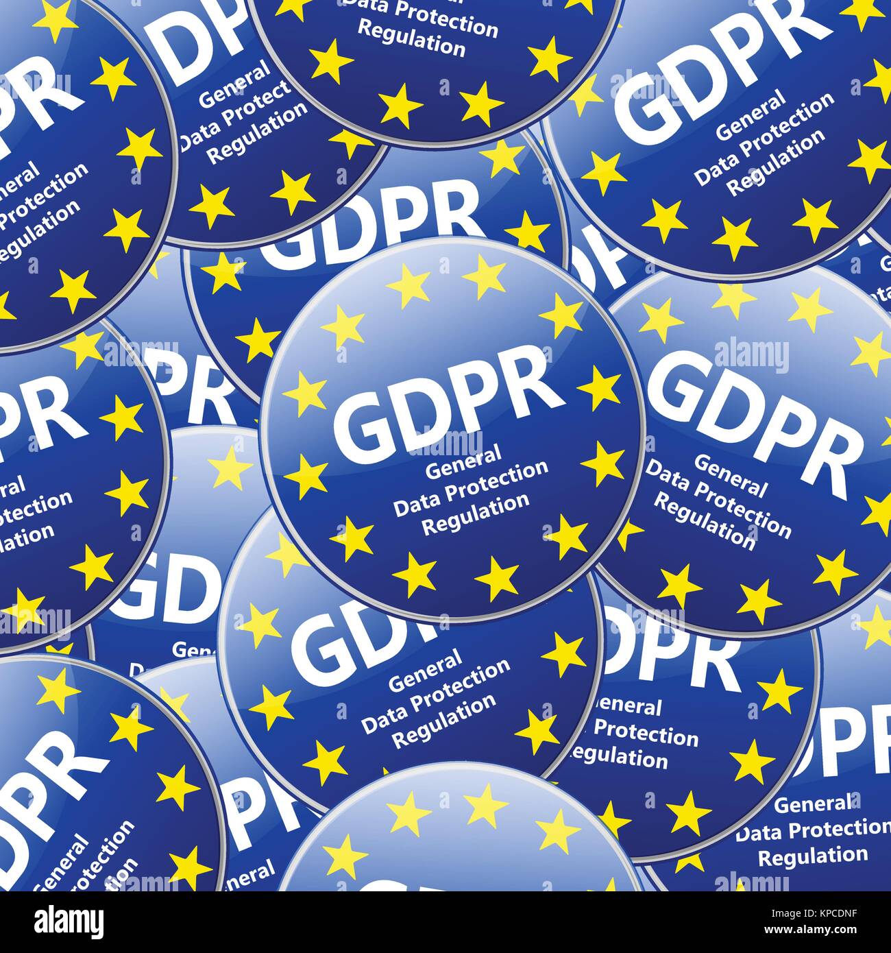 Gdpr European General Data Protection Regulation Stock Vector Image