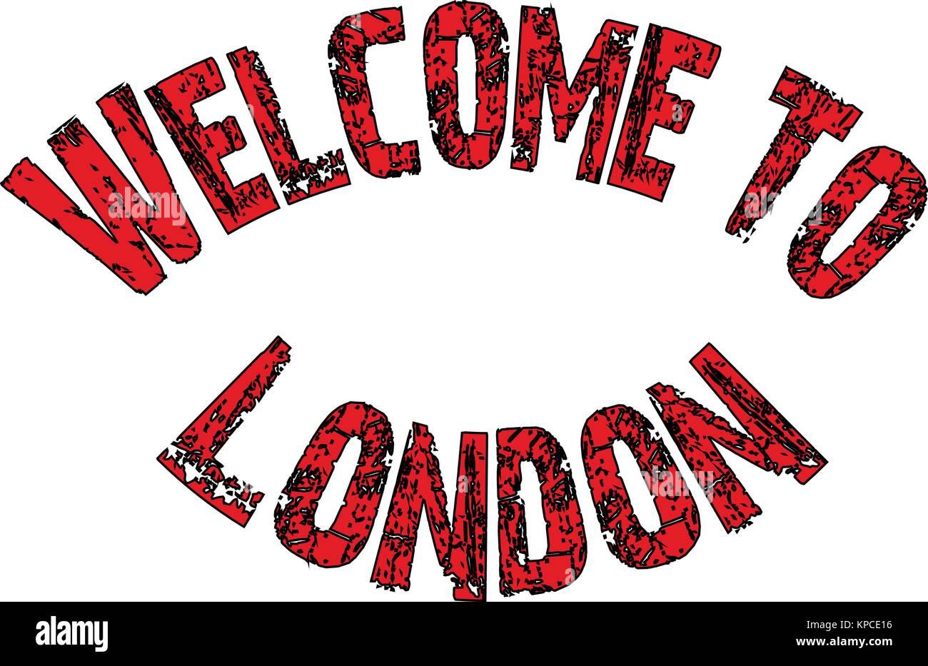 Welcome to london text sign illuastration on white background Stock Vector