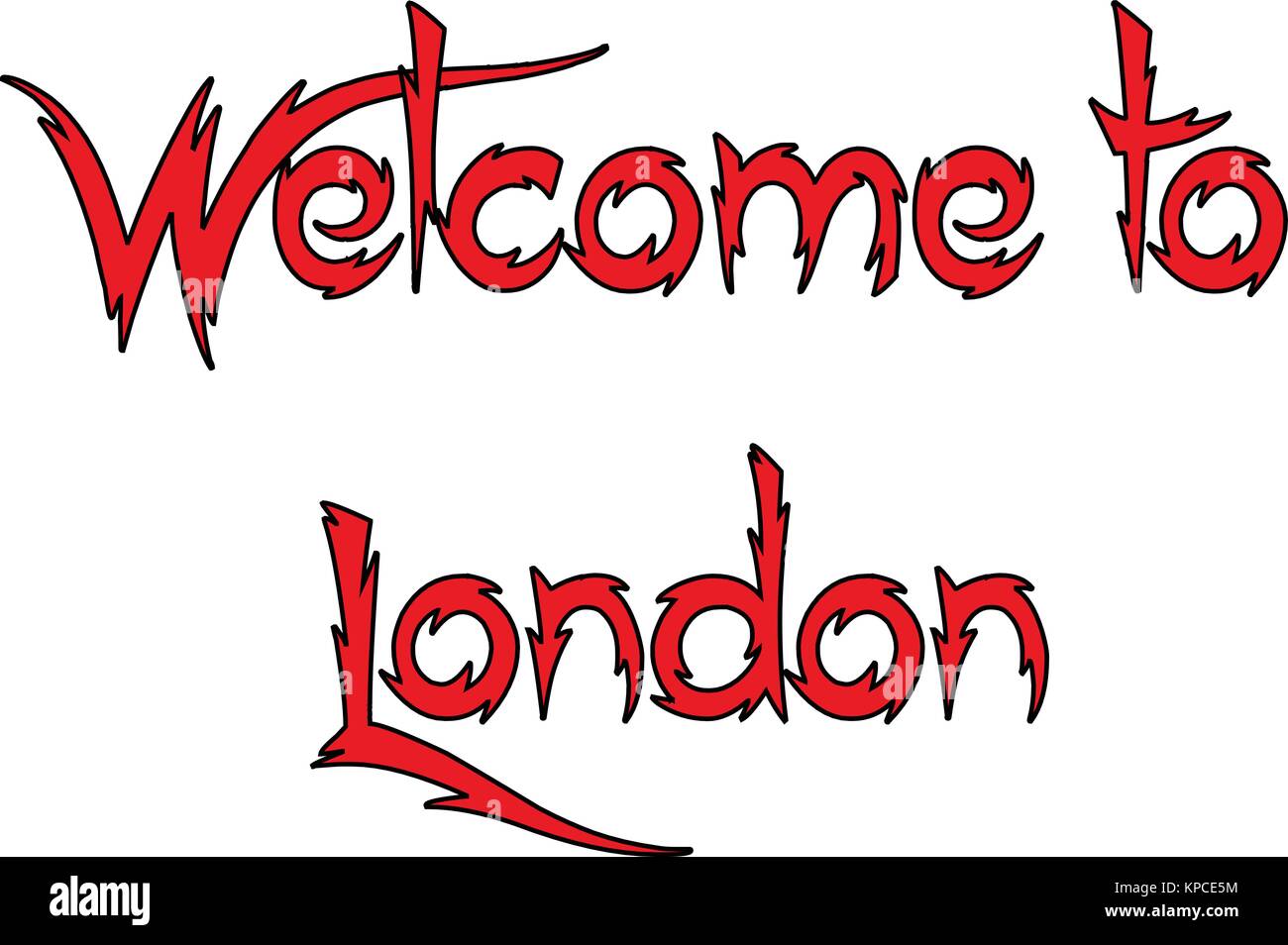 Welcome to london text sign illuastration on white background Stock Vector