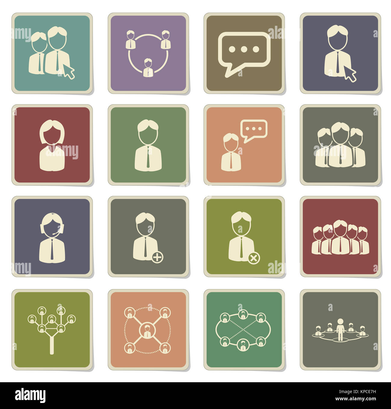 Community simply icons Stock Photo - Alamy
