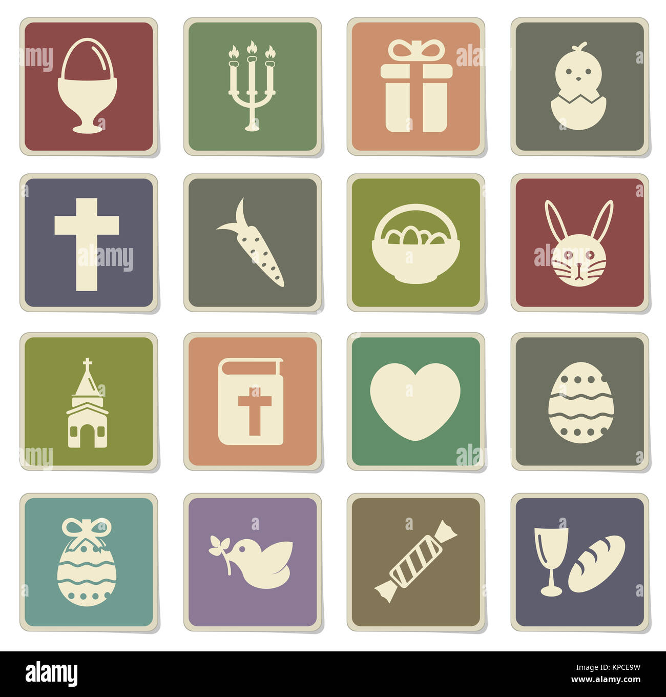 Easter day simply icons Stock Photo - Alamy