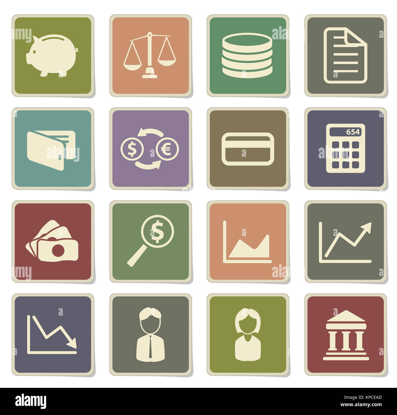 Finance simply icons Stock Photo - Alamy