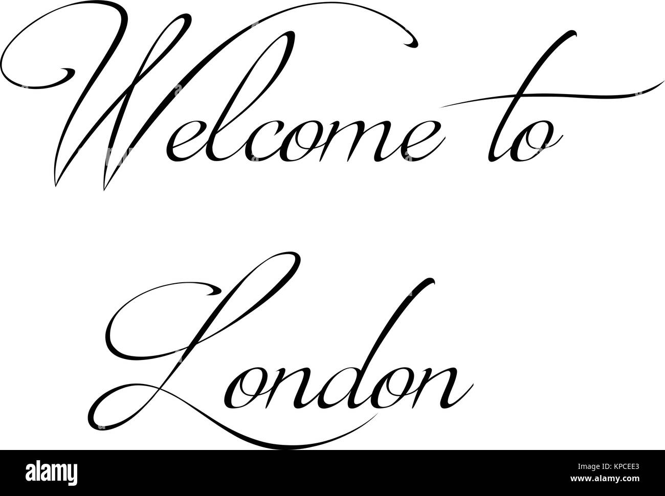 Welcome to london text sign illuastration on white background Stock Vector