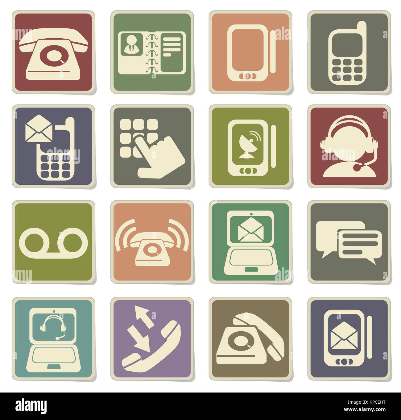 Telephone Icons icons Stock Photo - Alamy