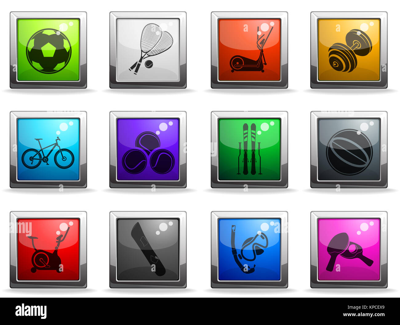 Fitness and Sport vector icons Stock Photo - Alamy