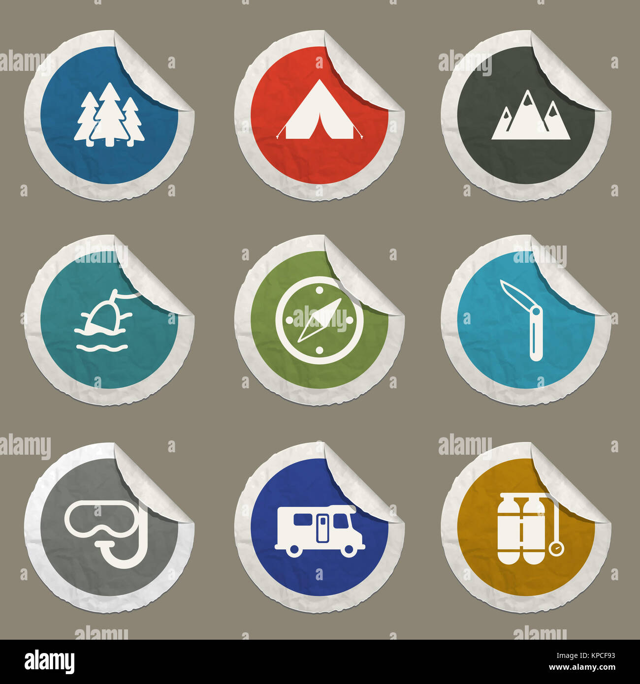 Active recreation icon set Stock Photo - Alamy
