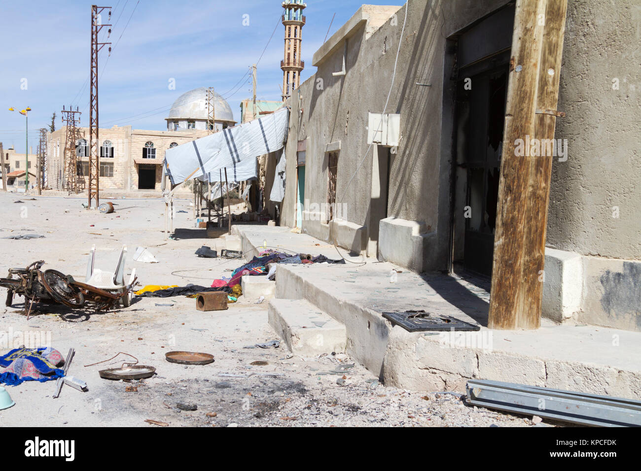 Devastated Mahin in central Syria Stock Photo Alamy