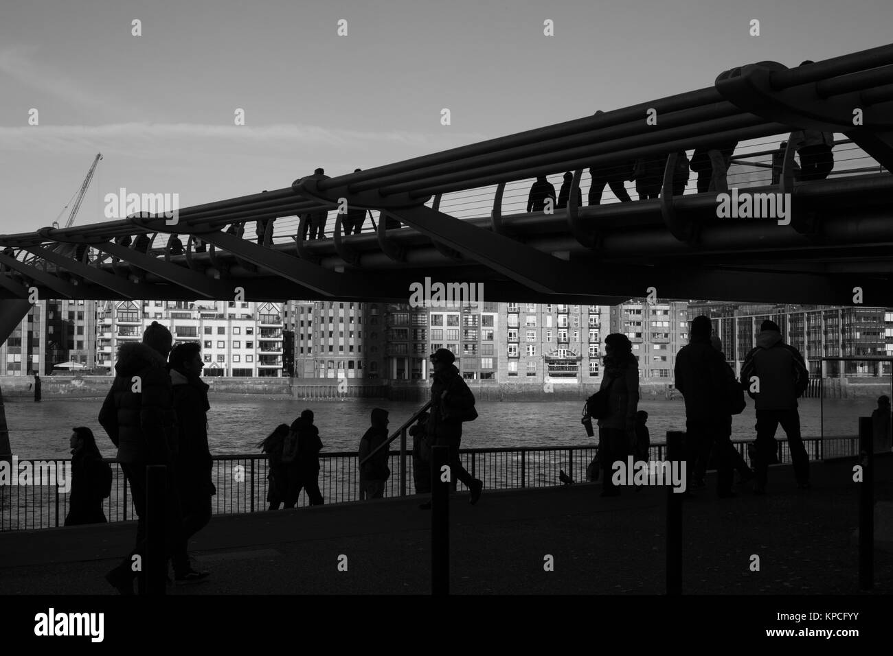 Along the River Thames in London, England. Stock Photo