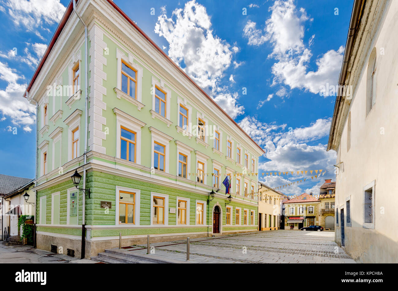 Town of Crnomelj, music school,  Bela Krajina (White Carniola) region, Slovenia, Europe. Stock Photo