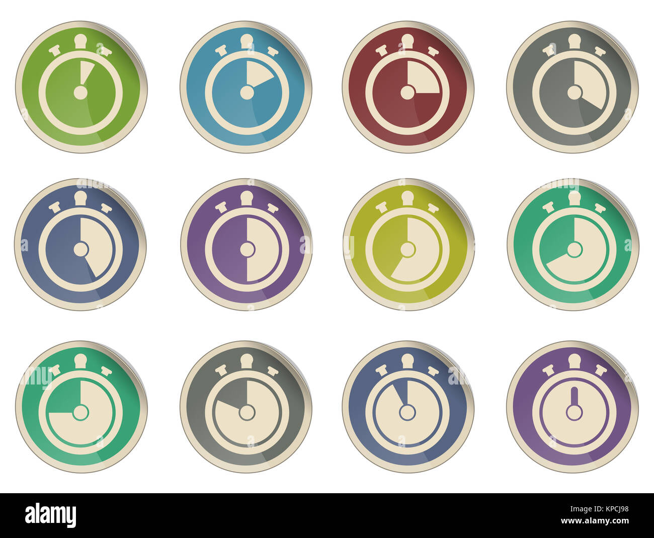 Timer icons collection isolated on white Stock Photo Alamy