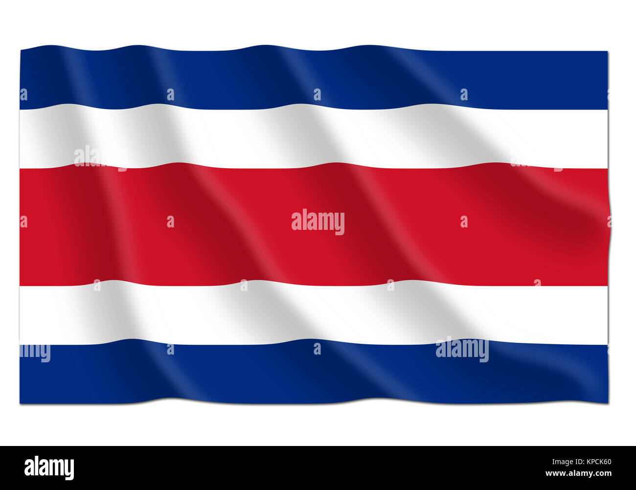 costa rica flag Stock Photo